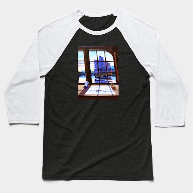 Captain Cook's View Baseball T-Shirt by realartisbetter